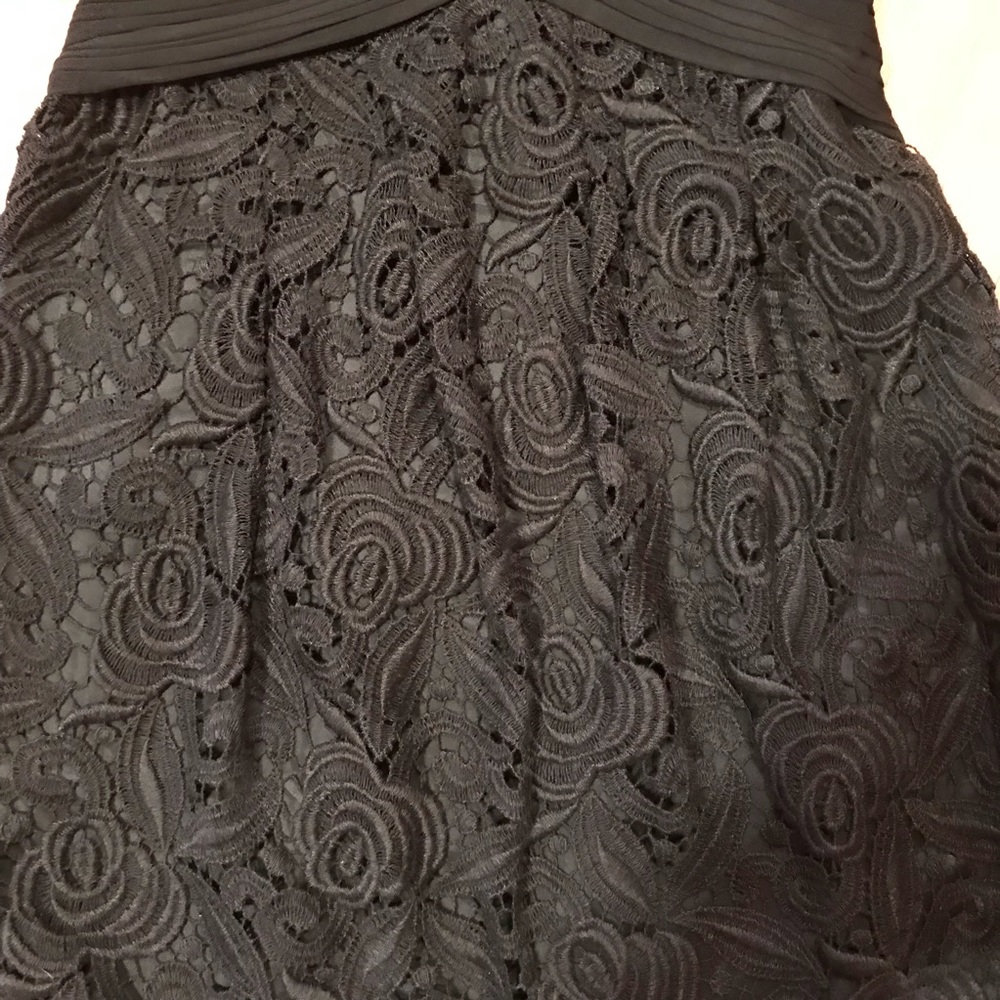 BCBGMAXAZRIA Black Crochet Halter Cocktail Dress - Picture 6 of 8